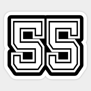 Number 55 for a sports team, group, or community T-Shirt Sticker